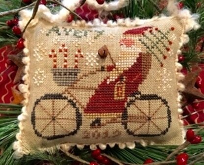 Homespun Elegance Avery's Cycling Santa - Merry Noel Collection - HEMN47 - Leaflet