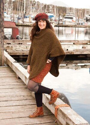 Crochet Poncho With Cowl Neck