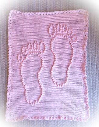 Foot Prints Baby Blanket