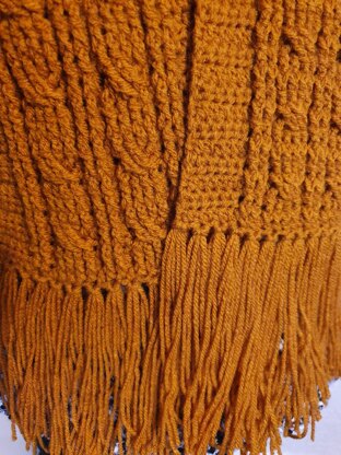 Cosy cable scarf