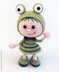 118 Girl Doll in a frog outfit