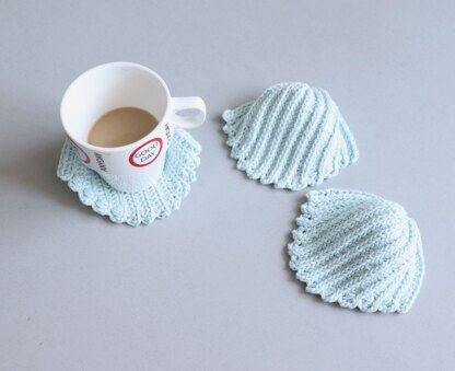 Seashell Inspired Crochet Coasters