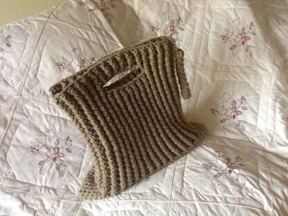 Crocheted Tuxedo Tote Bag