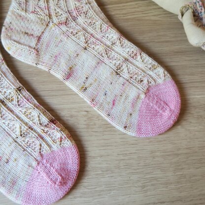 Rose Petal Sandwich Socks