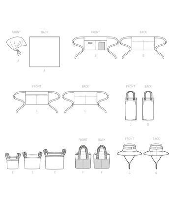 McCall's Garden Items M8300 - Paper Pattern, Size A (All Sizes in One Envelope)