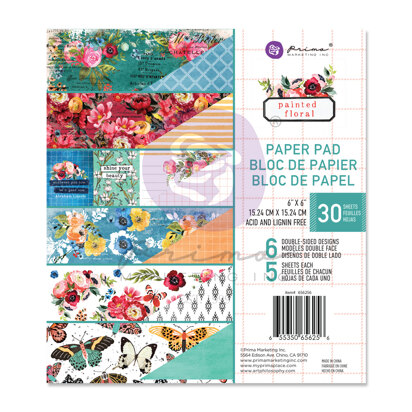 Prima Marketing Painted Floral Collection 6x6 Paper Pad