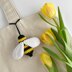 Bee crochet keychain amigurumi pattern Crochet bag charm pattern Crochet car mirror hanging