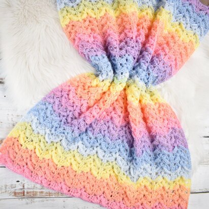 Rainbow Sky blanketnbow Sky crochet blanket