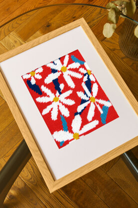 DMC Abstract Flowers Tapestry Kit - 12 x 15cm