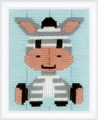 Vervaco Long Stitch Kit: Zebra - 12.5 x 16cm