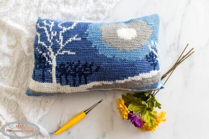 Winter Snow Scene Pillow