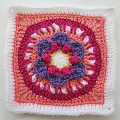 Colour Burst Flower Blanket