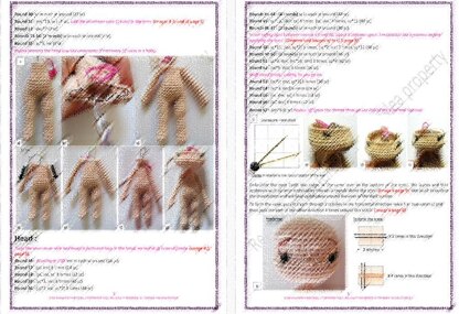 Doll crochet pattern tutorial "Mini rainbow fairy"