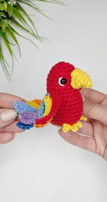 Parrot Crochet Pattern, Easy Crochet Amigurumi Bird Pattern
