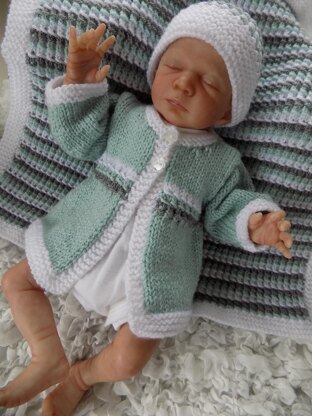 Premature Baby Coat Hat & Blanket