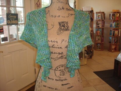 Painted Leaf Butterfly Shawl