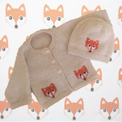 Baby Fox Cardigan and Hat