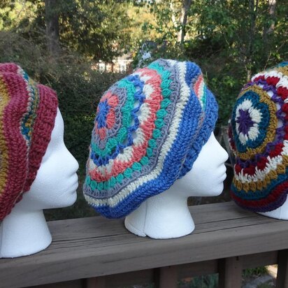 Mandala Style Slouchy Beret