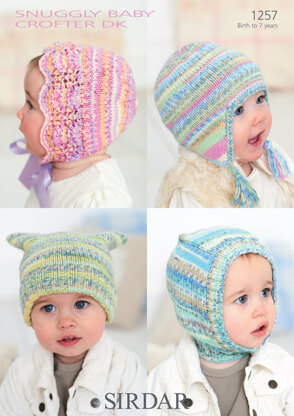Baby's/Child's Hats in Sirdar Snuggly Baby Crofter DK - 1257 - Downloadable PDF