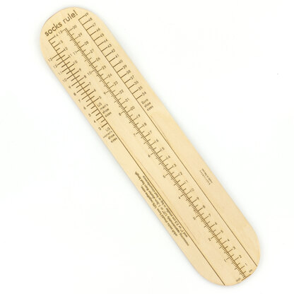 Katrinkles - Kids Socks Rule! Clear Ruler for Measuring Socks - Yarn Loop