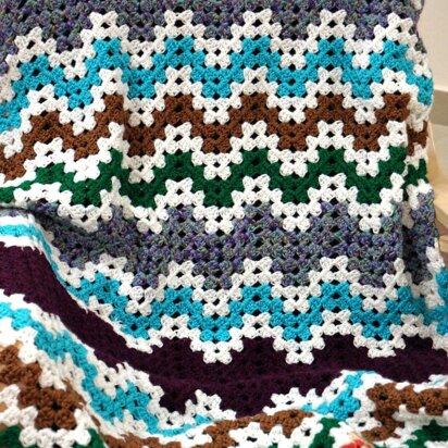 Granny ripple blanket