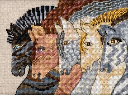 Mill Hill Moroccan Horses Cross Stitch Kit - 6in x 6in