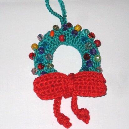 Christmas wreath ornament