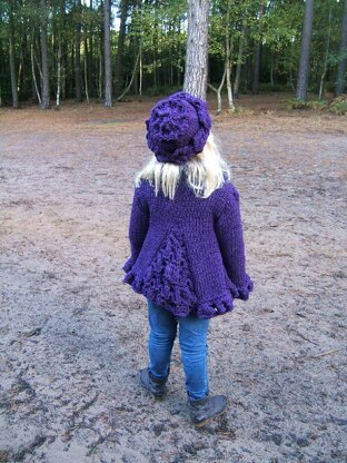 "Woodland Blueberry" Child Adult Sweater with Brimmed Hat