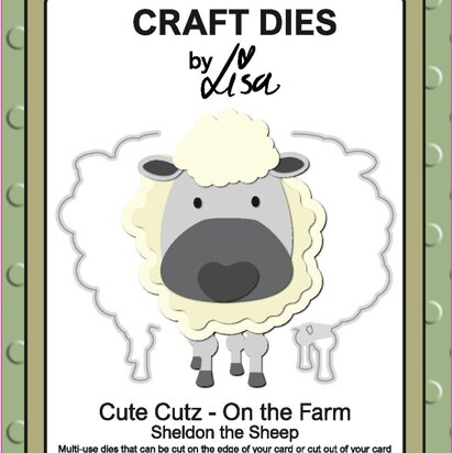 Lisa Horton Cute Cutz - On the Farm - Sheldon the Sheep Die Set