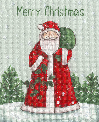 Bothy Threads Ol' St Nick Cross Stitch Kit - 15 x 18cm