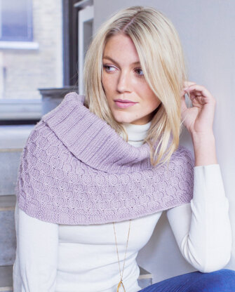 "Linnea Capelet" - Cape Knitting Pattern For Women in MillaMia Naturally Soft Aran