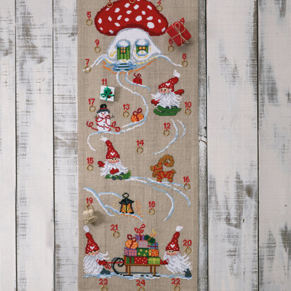 Permin Elfs & Gifts Cross Stitch Kit - 35 x 92 cm