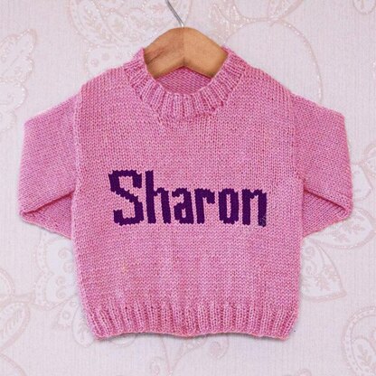 Intarsia - Sharon Moniker Chart - Childrens Sweater