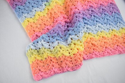 Rainbow Sky blanketnbow Sky crochet blanket