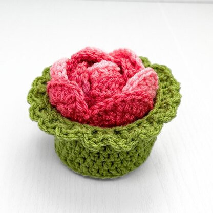 Rose Flower Coaster Set