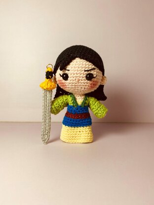 Flower Warrior Princess amigurumi