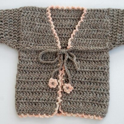 No-Sew Baby Cardigan Crochet Pattern