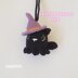 Black cat ghost car hanger crochet pattern, Witchy cat car charm crochet, Mystic black cat, Boo kitty spooky decoration, Halloween ornament