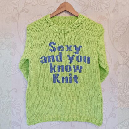 Intarsia - Sexy And You Know Knit Chart - Adults Sweater