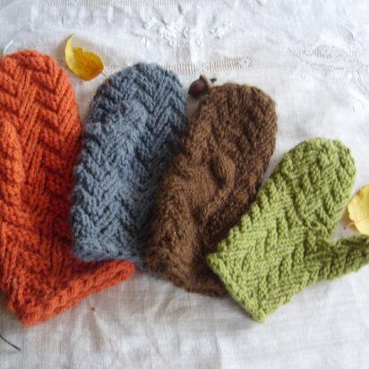 Herringbone Mittens