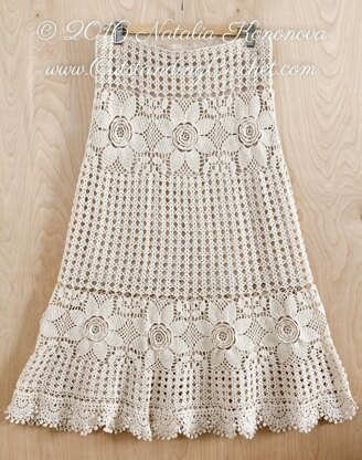 Tiered Maxi Skirt Crochet pattern by Natalia Kononova | LoveCrafts