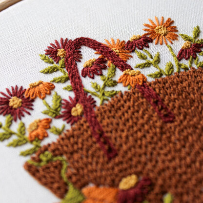 Autumn Basket - The Perfect Beginner Downloadable Embroidery Pattern