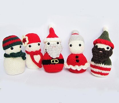 Santa, Mrs Claus and Christmas Elf Amigurumi