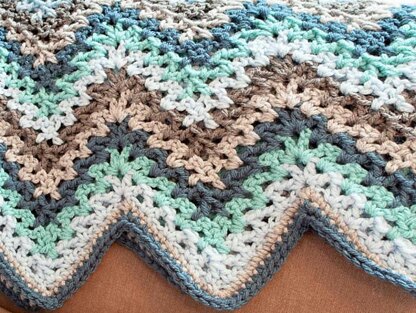 V-Stitch Ripple Afghan