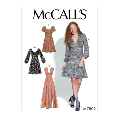 McCall's Misses' Dresses M7802 - Sewing Pattern