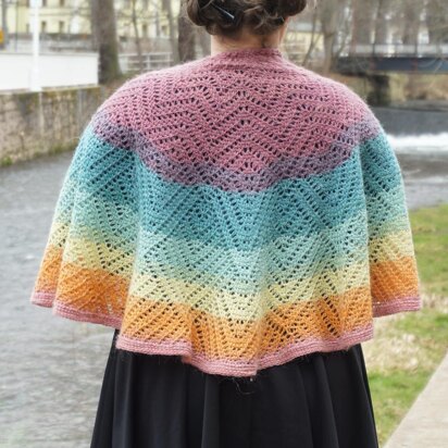 Fiery opal shawl