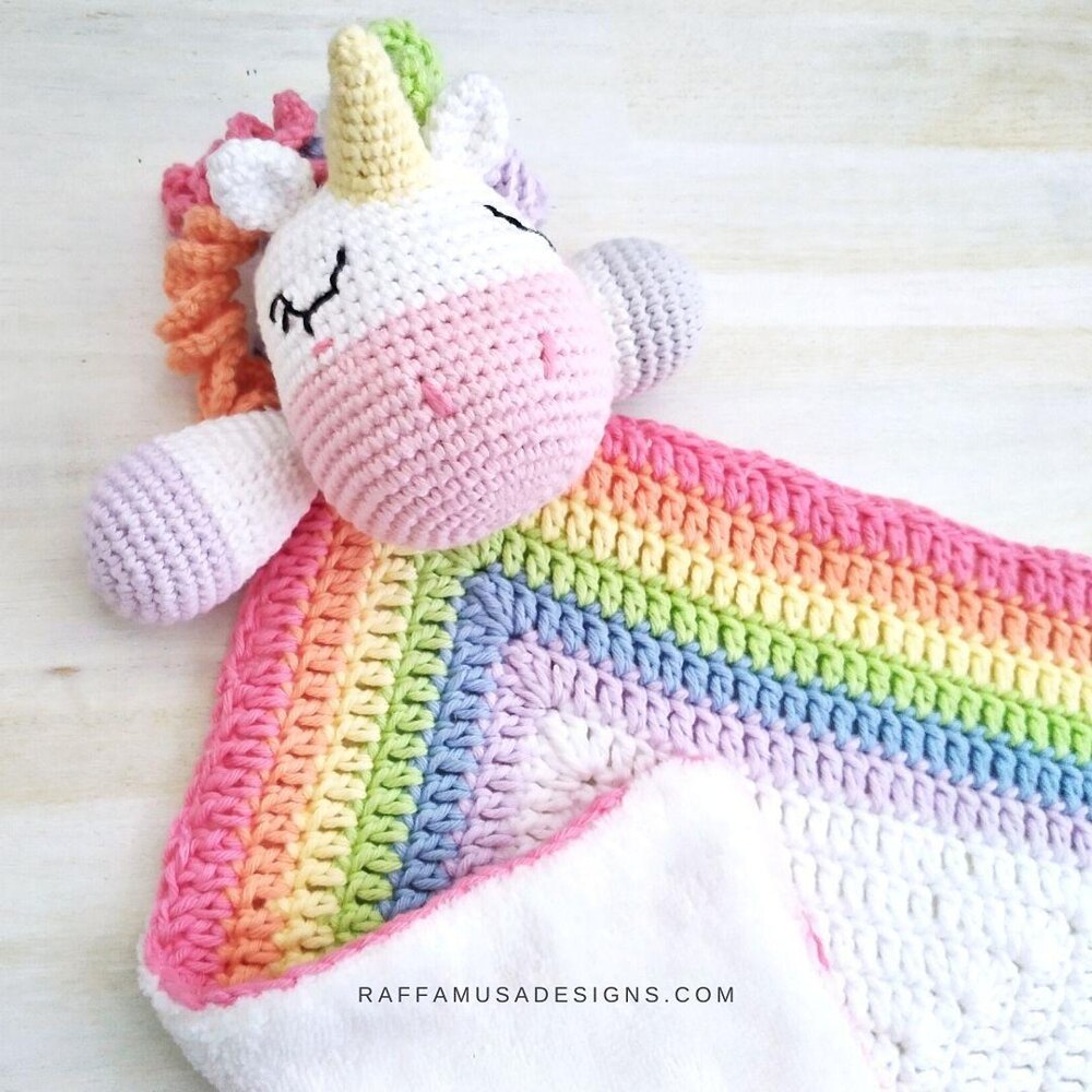 Unicorn Baby Lovey Crochet pattern by RaffamusaDesigns LoveCrafts