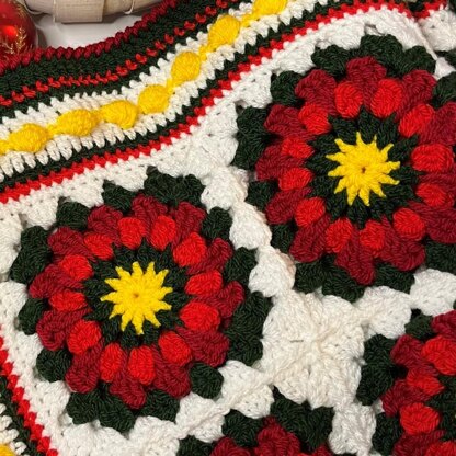 Christmas Rose Blanket