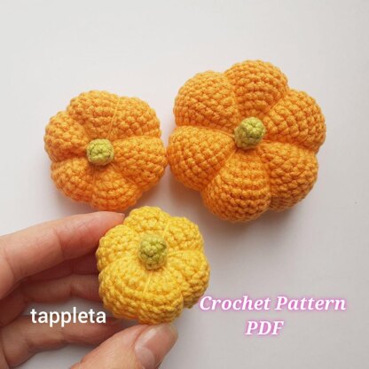 Amigurumi pumpkins 3 sizes crochet pattern