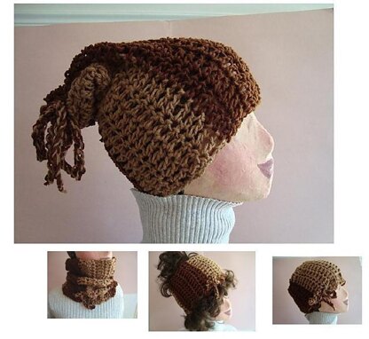 Crochet Pattern: 3-in-1 Hat, Cowl, Headband by Ashton11